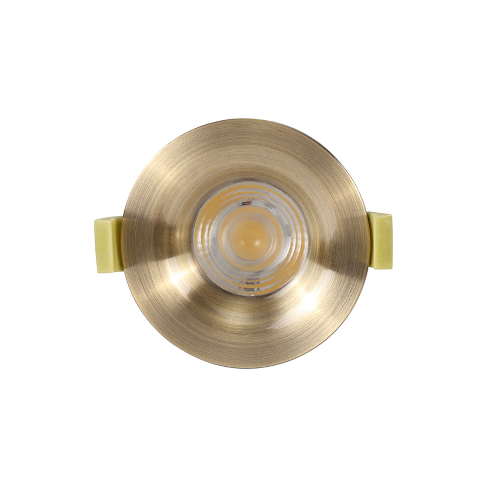 Bruve 9 Tridonic powered 9W 4000K 700lm 36° LED Engine,250mA , CRI>90 LED Engine Antique Brass Fixed Round Recessed Downlight, Inner Glass cover, IP65 DM201485  Dlux Bruve 9 IP65